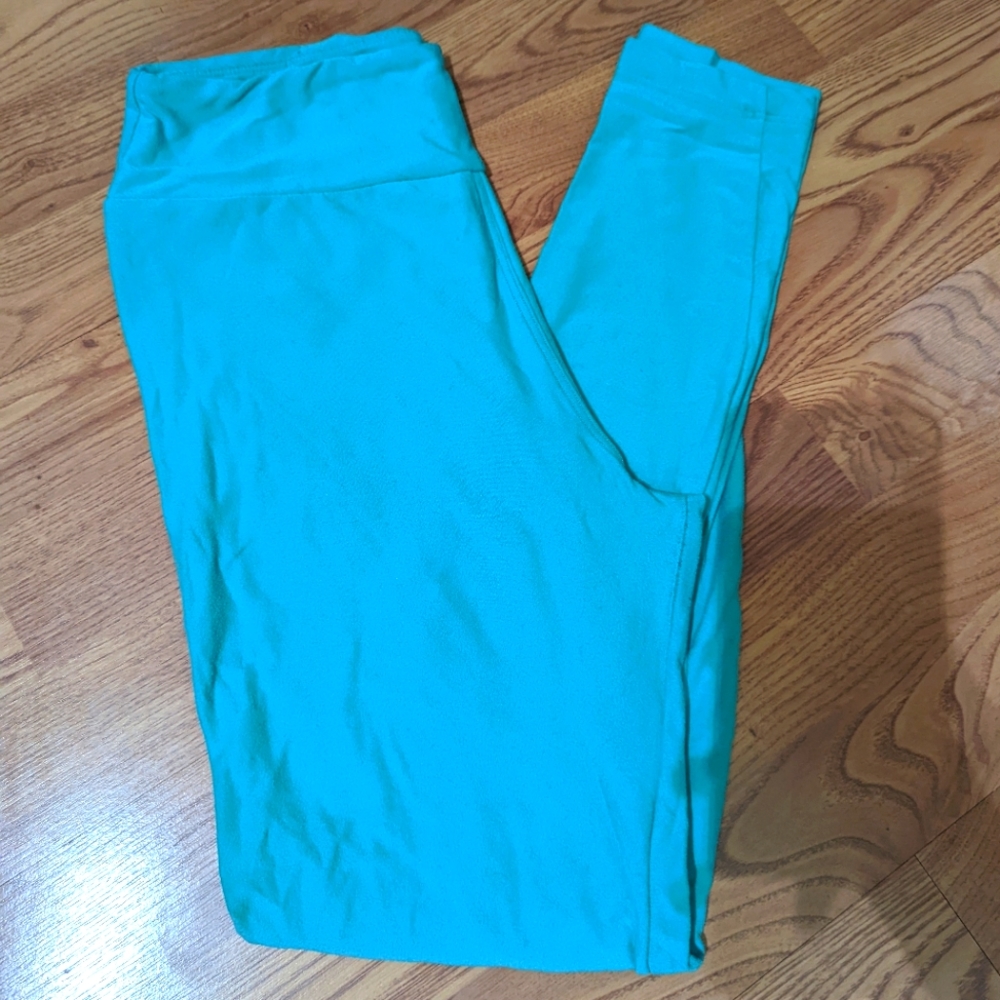 LuLaRoe Aqua One Size leggings